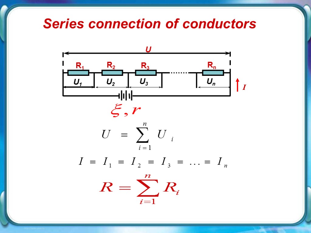Series connection of conductors